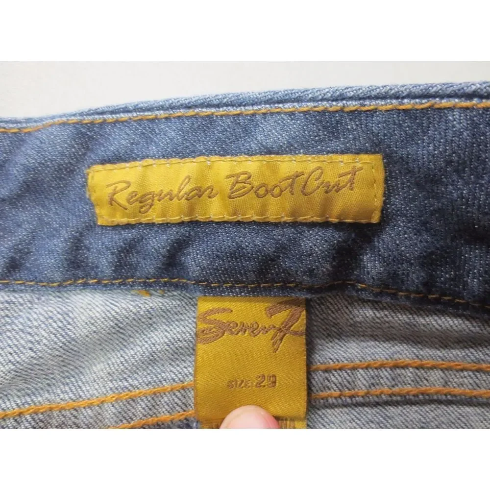 Seven7 Jeans Women's‎ Boot Cut Size 29 x 32 Blue Pants Cotton Blend